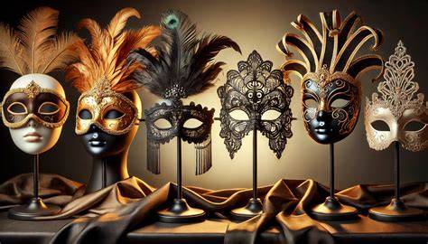 masques vénitiens et bal masqué décor