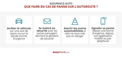 Schéma des démarches en cas de panne sur autoroute