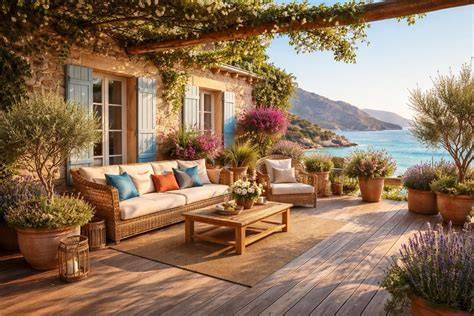 image du cadre naturel et terrasse