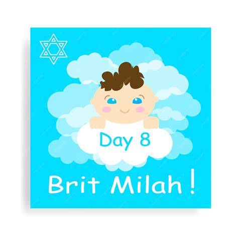 illustration faire-part brit milah elegant design