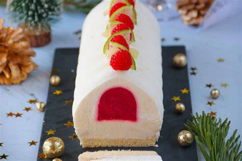 illustration bûche glacée citron coco