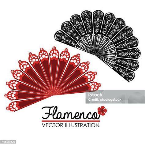 Illustration motif éventail et flamenco