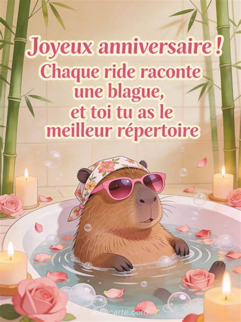 Carte virtuelle anniversaire femme et humour