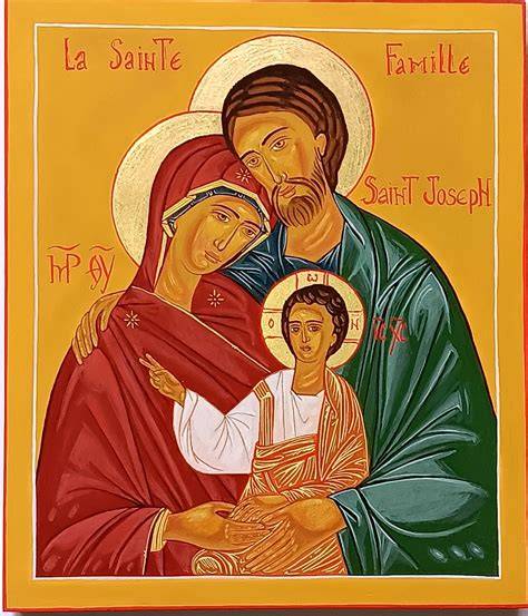 Icone Sainte Famille motifs et symboles